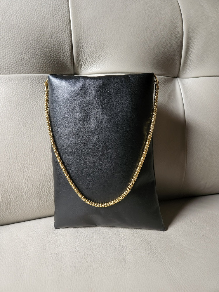 Lilliana Bag in Black Pleather