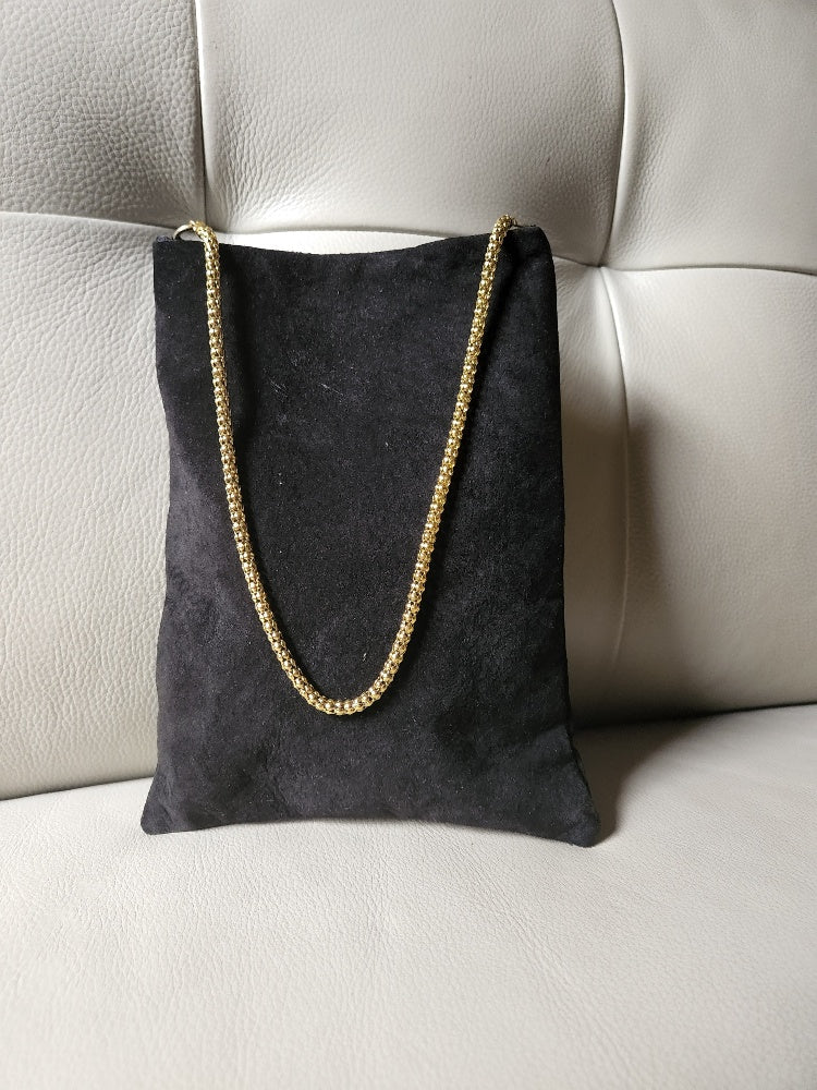 Lilliana Bag in Black Suede