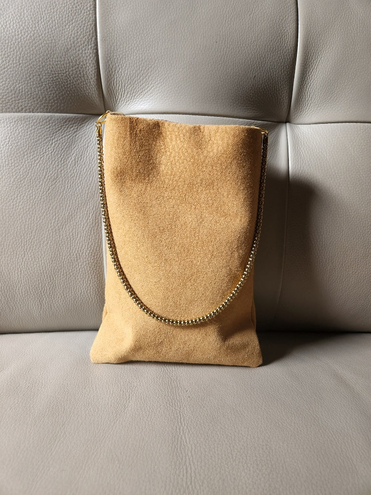 Lilliana Bag in Camel Suede