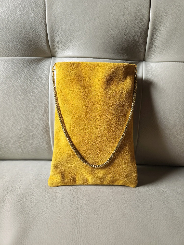 Lilliana Bag in Gold Suede