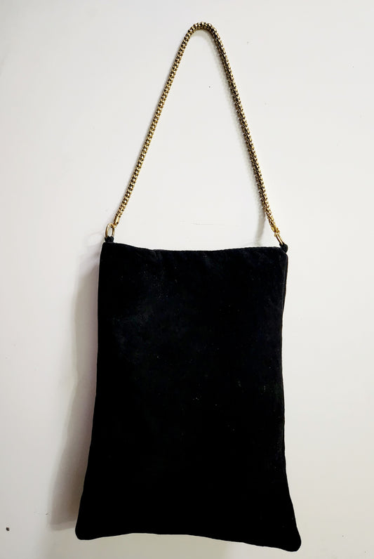 Lilliana Bag in Black Suede