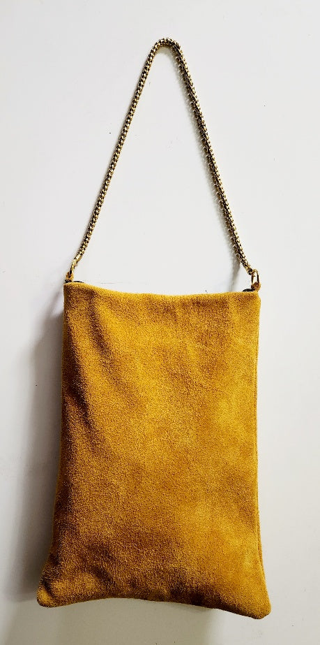 Lilliana Bag in Gold Suede