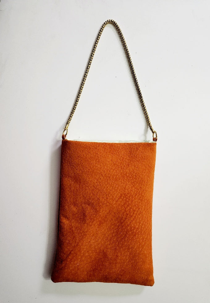 Lilliana Bag in Orange Suede